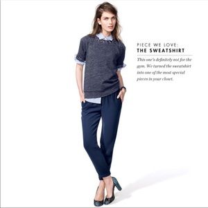 J Crew Drapey Drawstring Pant in Navy